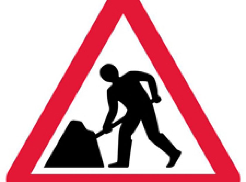 Roadworks sign