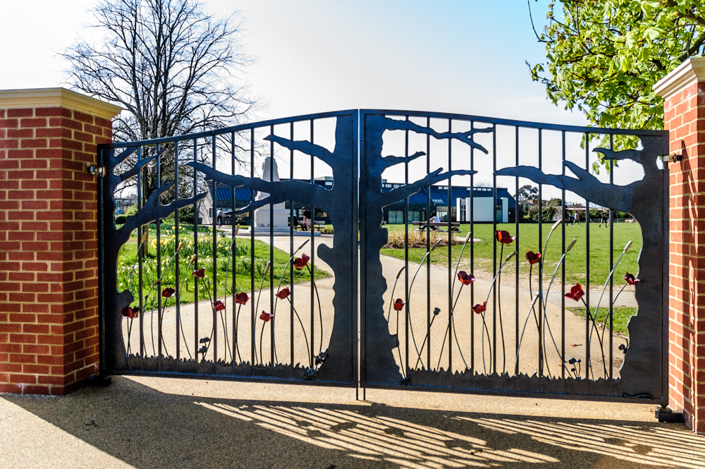 Woodley memorial gates