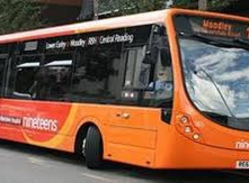orange buses Woodley