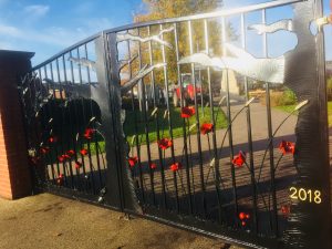 Woodley memorial gates