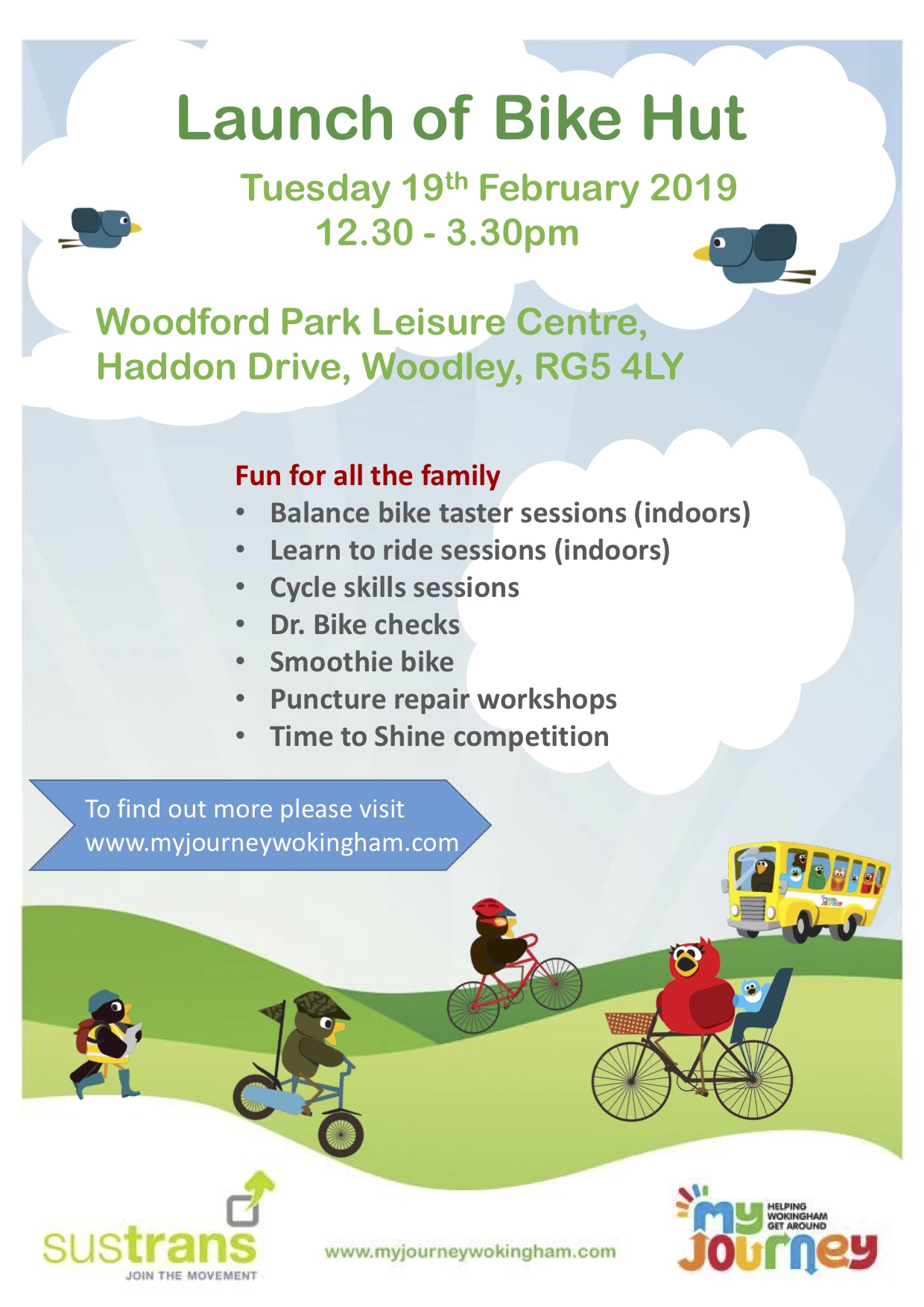 Woodford park leisure centre Woodley bike hut