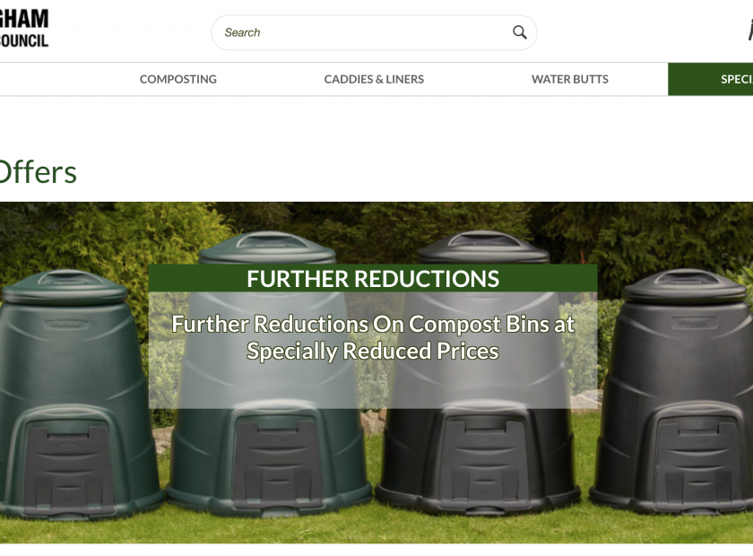 Woodley residents discounted compost bins