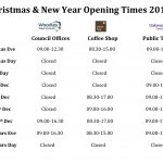 Woodley Town Council Christmas opening hours