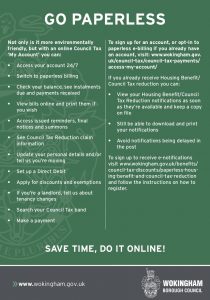 paperless billing wokingham borough council