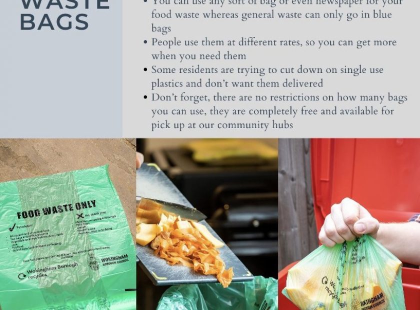 food waste bags wokingham woodley