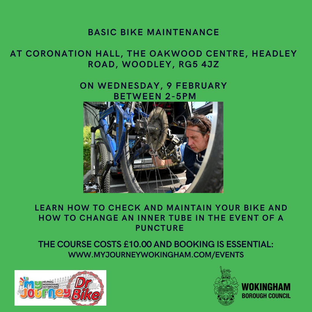 bike maintenance course woodley