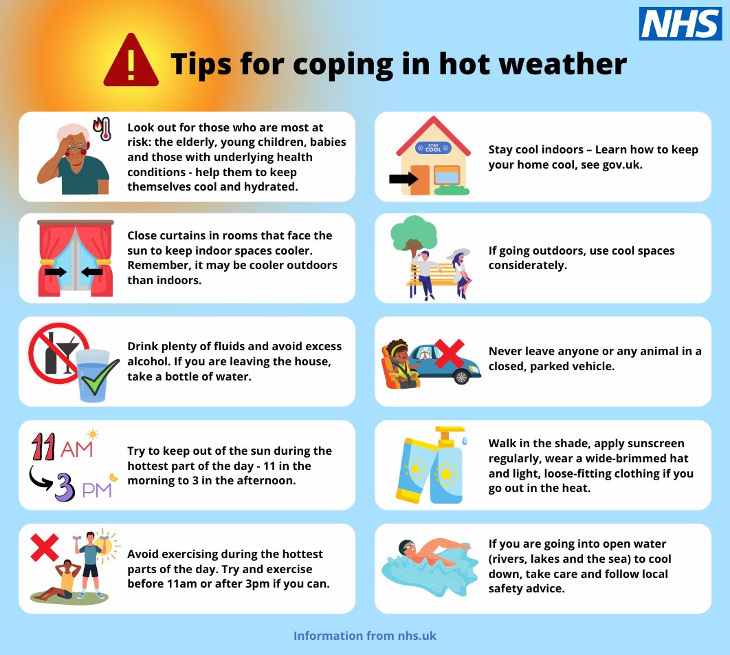 stay safe in the heat NHS advice