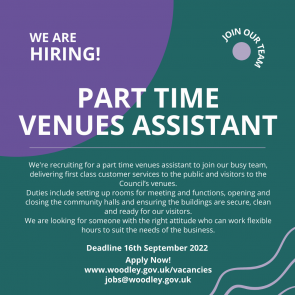 part time venues assistant job