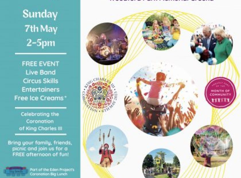 Coronation picnic on the park banner 1m 1m-2