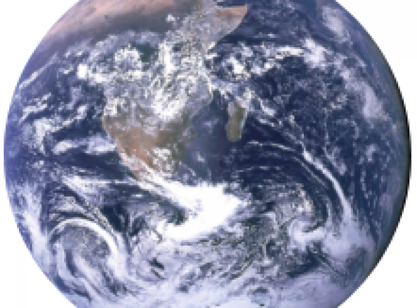 Planet Earth on white background