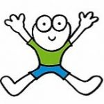 Jumping boy cartoon