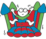 Bouncy castle cartoon
