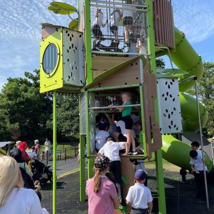 7 metre Canopy Tower in Woodford Park Destination Play Area