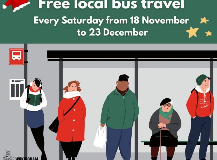 Free Christmas bus travel & parking in Wokingham Borough