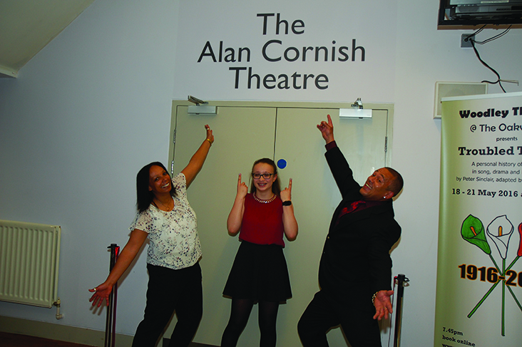 Front entrance to the Alan Cornish Theatre at the Oakwood Centre in Woodley.
