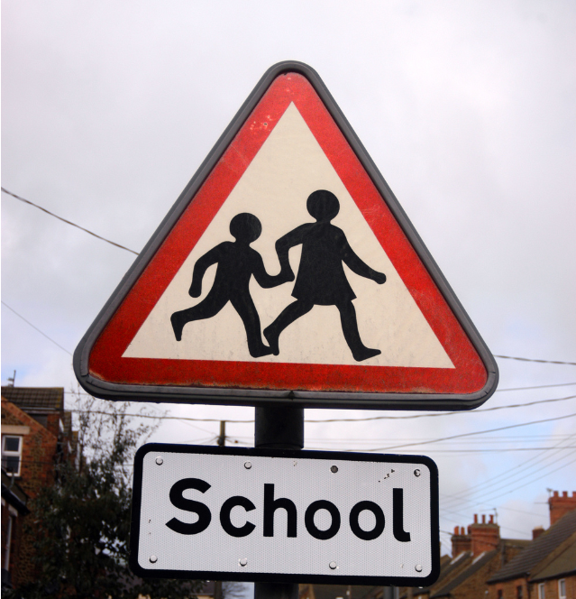 School sign