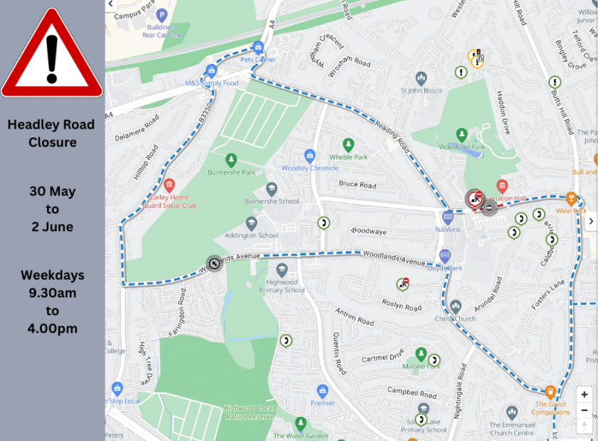 Headley Road Closure