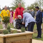Coling Lawley greeted by Woodley Town Mayor Cllr David Bragg
