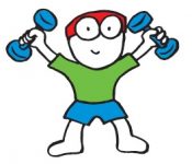 weight lifting cartoon